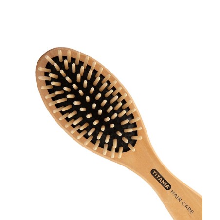 Brosse pneumatique bois 7 rangées de poils en bois 22 cm