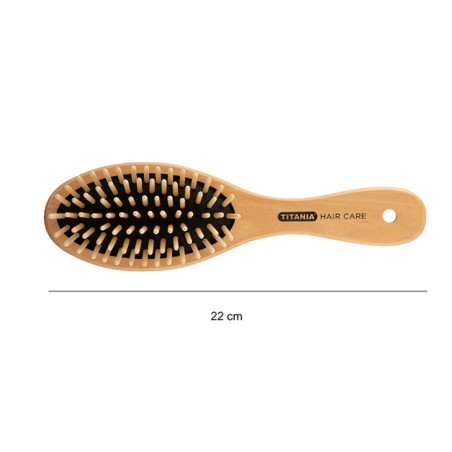 Brosse pneumatique bois 7 rangées de poils en bois 22 cm