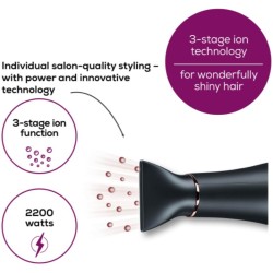 Sèche Cheveux "Triple Fonction Ionique" 2200W BEURER