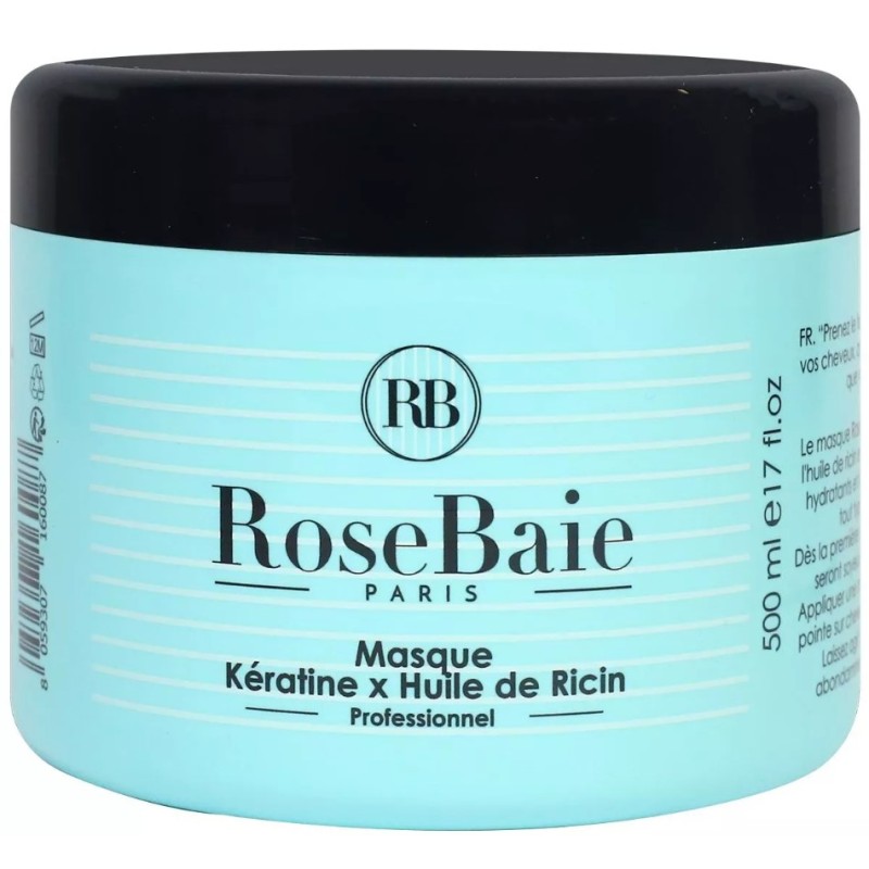 Rose Baie "Masque Kératine et Huile de Ricin" 500ML