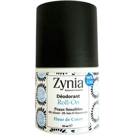 Déodorant Roll-On "Fleur De Coton" 50ML Zynia