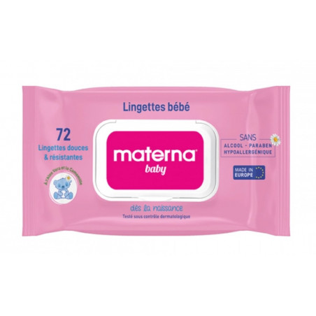 Lingettes Bébé x72 Rose