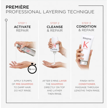 Shampoing Bain Décalcifiant Réparateur "Première" 250ML