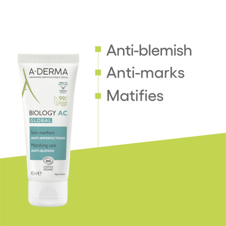 Soin matifiant anti-imperfections "BIOLOGY AC GLOBAL" 40ML