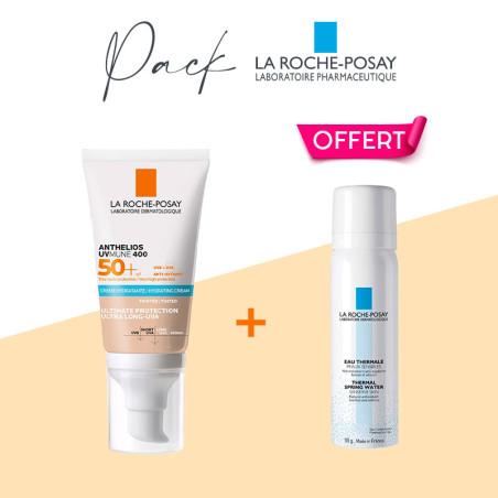 Coffret Crème Solaire Hydratante Teinté "Anthelios UVmune 400 SPF50+" 50ml