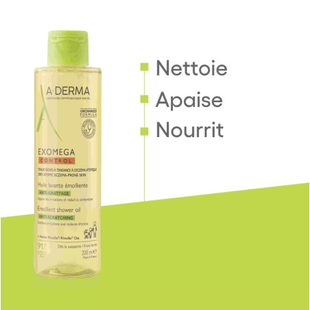 Huile lavante émolliente anti-démangeaisons "EXOMEGA CONTROL" 200ML