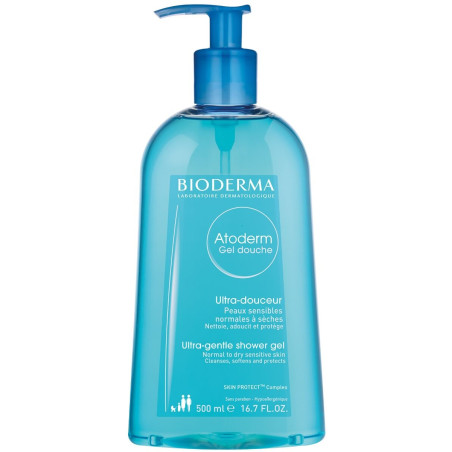 Bioderma Atoderm Gel Douche 500ml – flacon bleu nettoyant doux peaux sèches sensibles