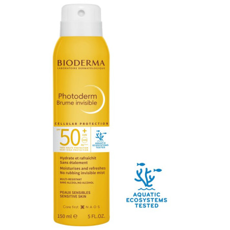 Bioderma Photoderm Brume Invisible SPF50+ 150ml – spray solaire sans étalement pour peaux sensibles