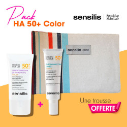 Pack Sensilis Photocorrection Color SPF50+ Fluide HA teinté et D-Pigment Color Mousse avec trousse offerte