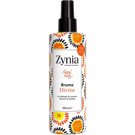 Brume Parfumée Divine Zynia 250ml – body splash sans alcool, senteurs intenses corps et cheveux