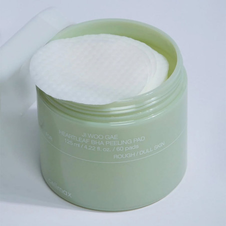 Disques Exfoliants JI WOO GAE "Heartleaf BHA Peeling Pad"