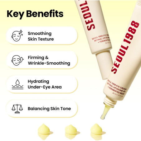 Crème Yeux Seoul 1988 Eye Cream Retinal "Liposome 4 + fermented Bean" 30ml