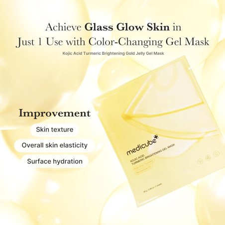 Masque Gel Kojic Acid "Turmeric Brightening Gel Mask" 4 unités