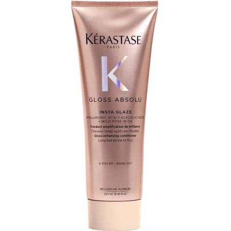 Kérastase Gloss Absolu Fondant Insta Glaze 250ml – après-shampoing amplificateur brillance acide hyaluronique rose sauvage vegan