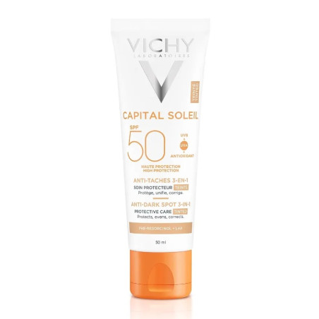 Solde - Soin Anti-tâche Teinté 3en1 "Capital Soleil 3en1 SPF50" 50 ml
