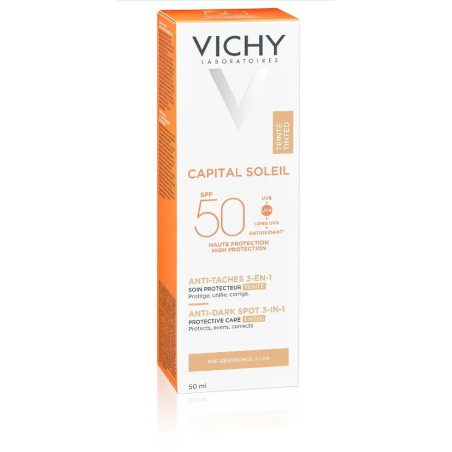 Solde - Soin Anti-tâche Teinté 3en1 "Capital Soleil 3en1 SPF50" 50 ml