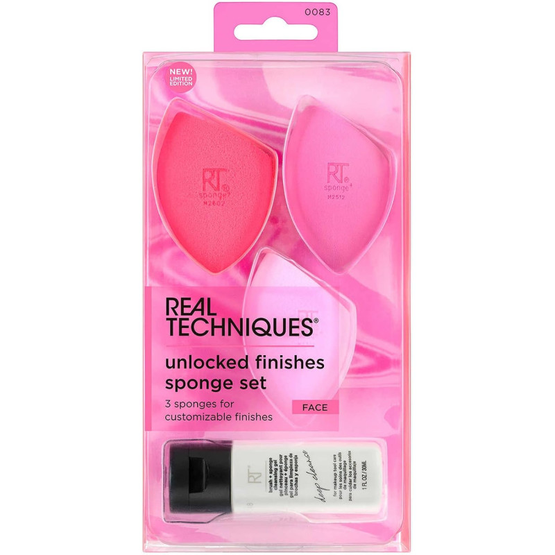 3 Sponges " Unlocked Finishes + Cleansing Gel "