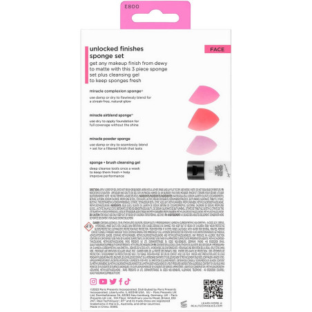 3 Sponges " Unlocked Finishes + Cleansing Gel "